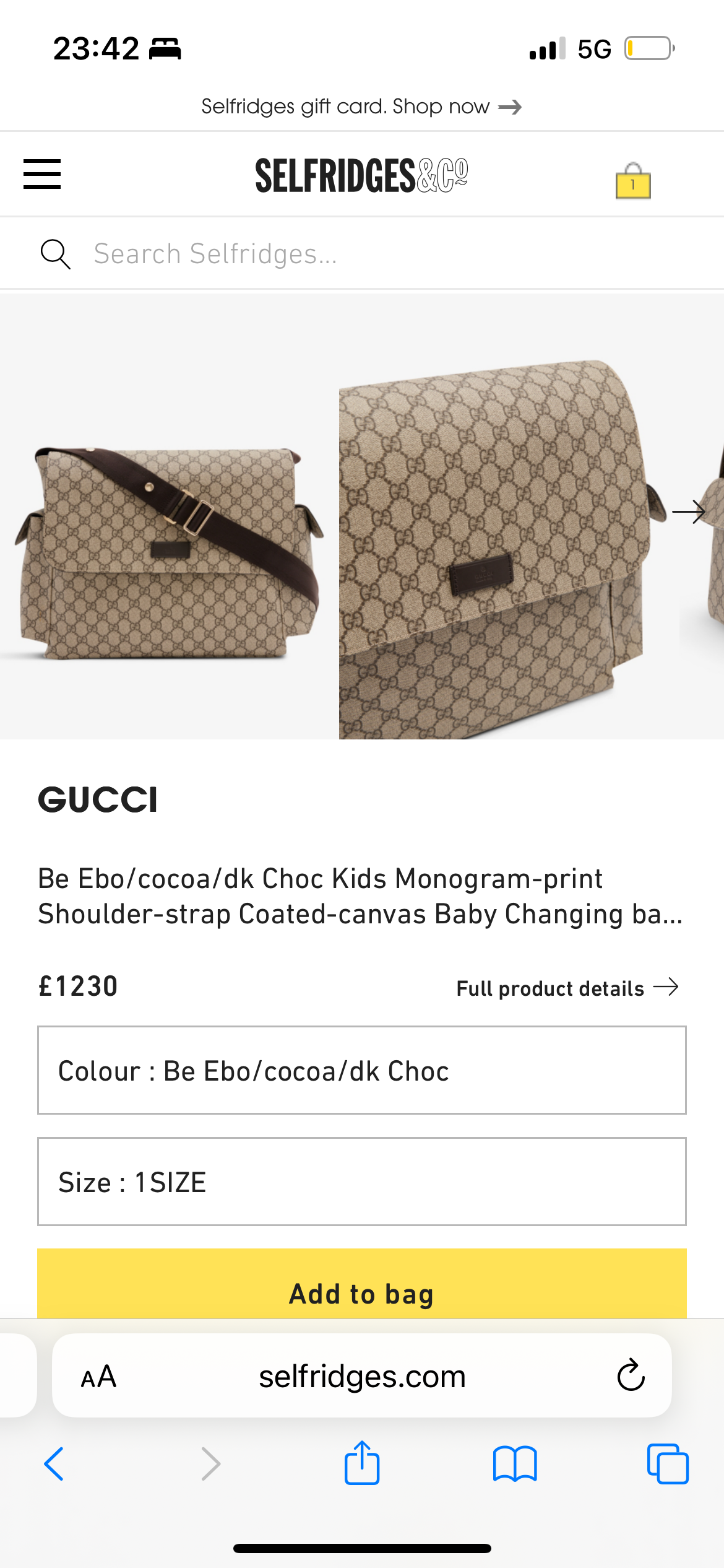 Gucci Changing Bag